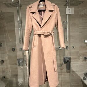 Soia & Kyo Rebecca Classic Wool Trench Coat in Nude